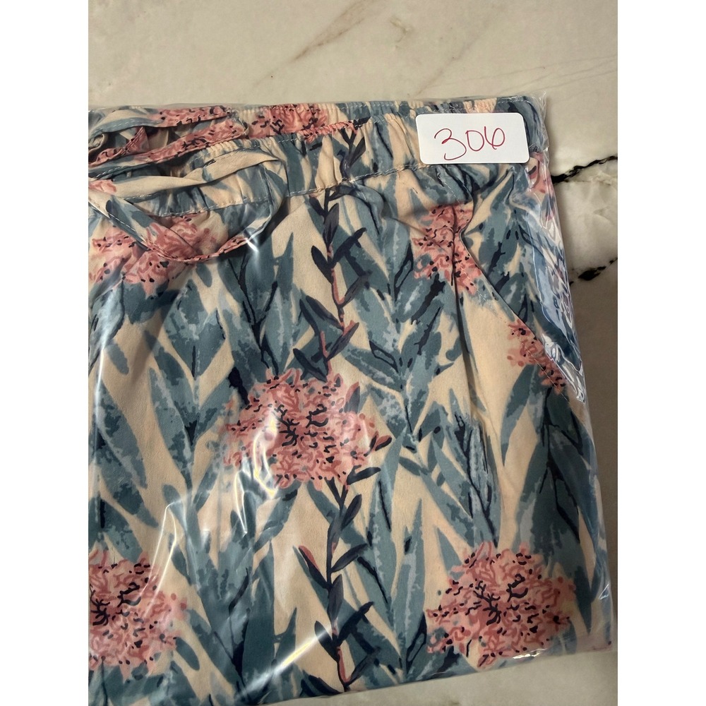 Cynthia Rowley Women's Floral Tropical Pajama Set M Short Sleeve Top Large Pants - Picture 15 of 15